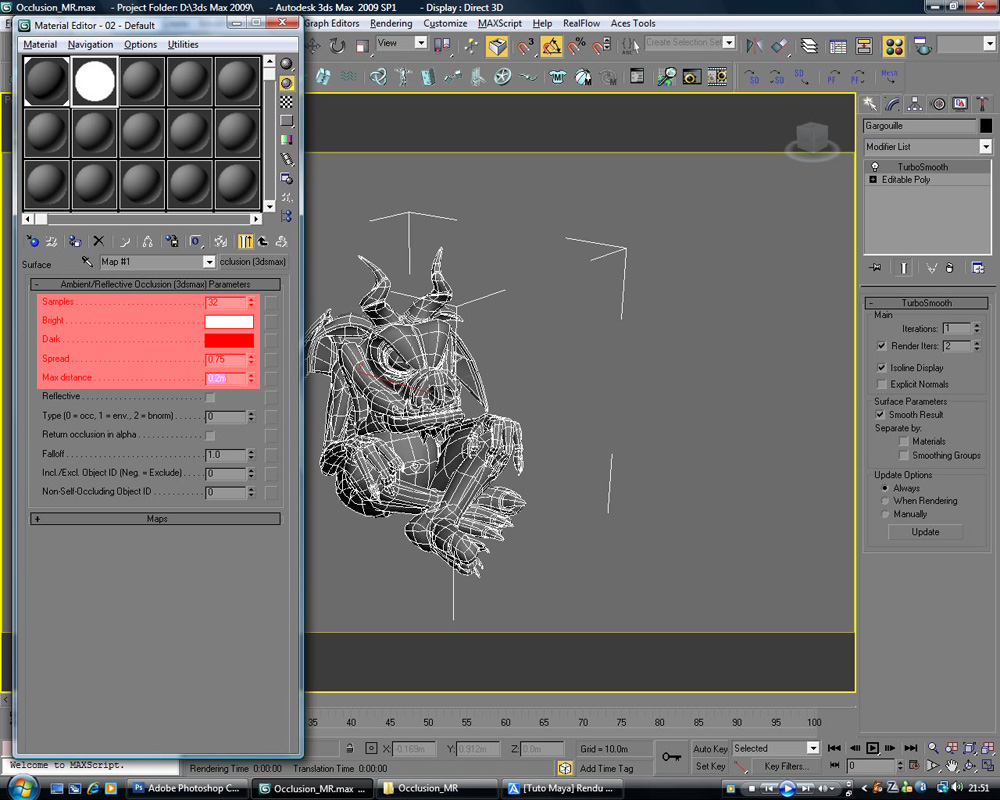 Tutoriaux VFX'n'3D Occlusion Mental Ray sous 3DS Max 2009